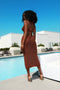 Chocolate Brown Lisa Midi Coverup Dress
